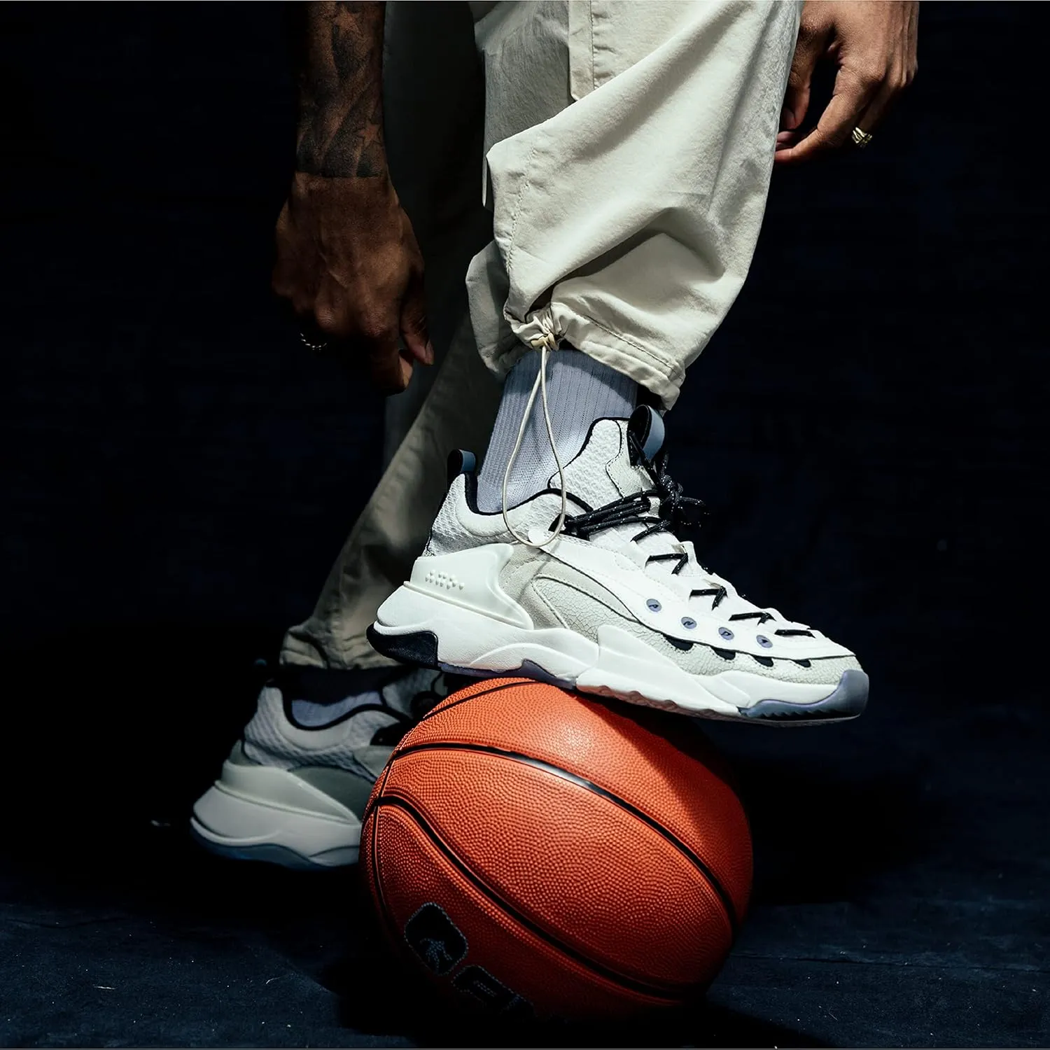 AND1 Marauder Mens Basketball Shoes, Casual Low Top Basketball Sneakers, Sizes 7 to 15, Black, White, Red and Grey