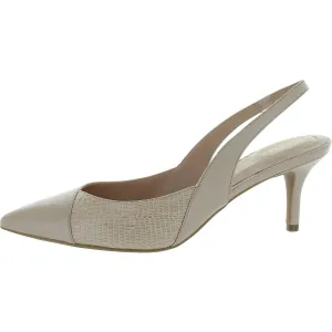 Cole Haan Womens Leather Stretch Slingback Heels