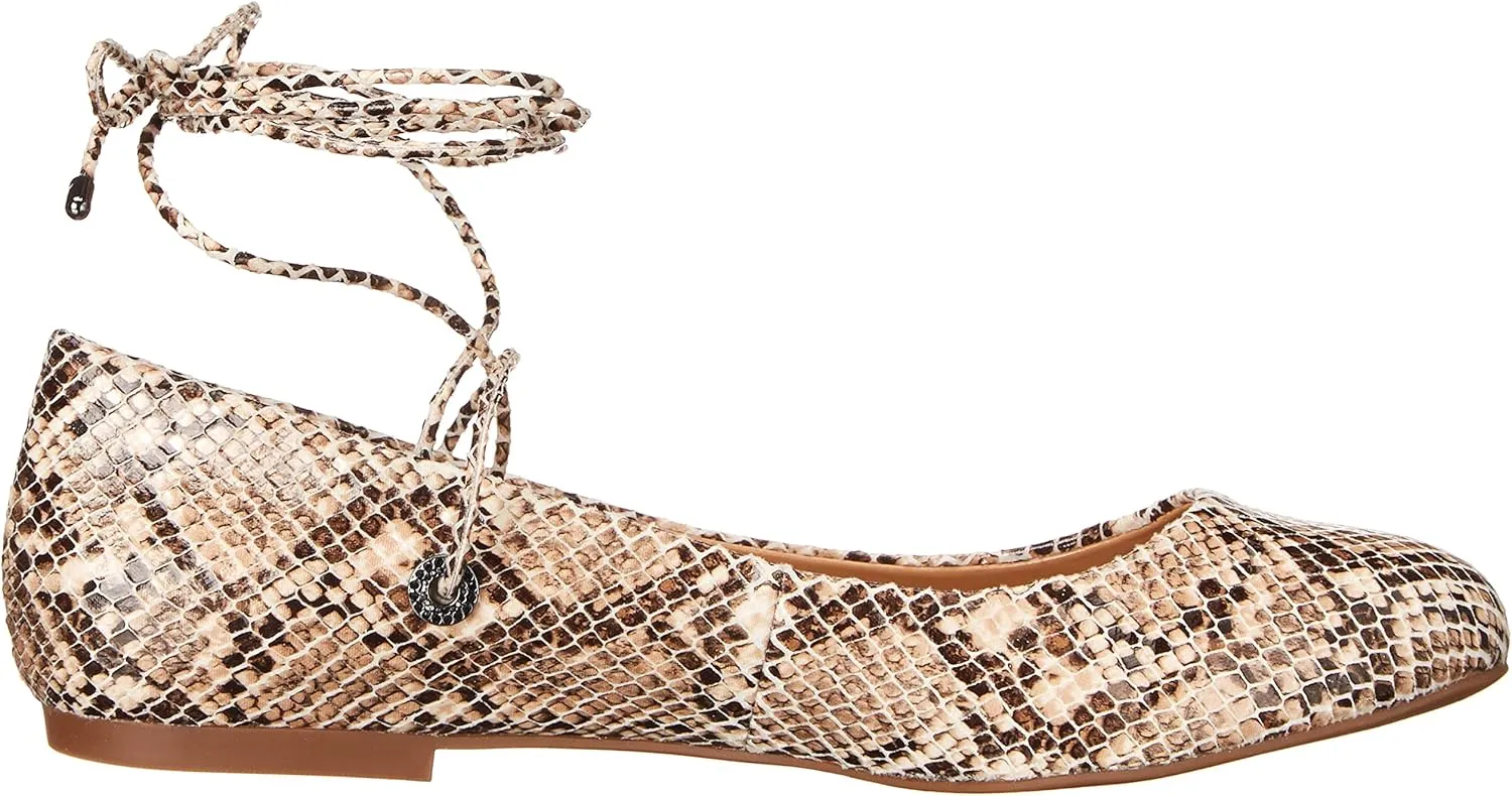 Jessica Simpson Womens Bingley Faux Suede Lace Up Flats