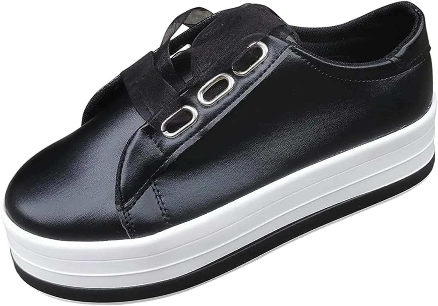 Lausiuoe Women's Fashion Sneakers Slip On Canvas Shoes Low Top Non Slip Casual Fall Soft Comfort Walking Flat Loafers
