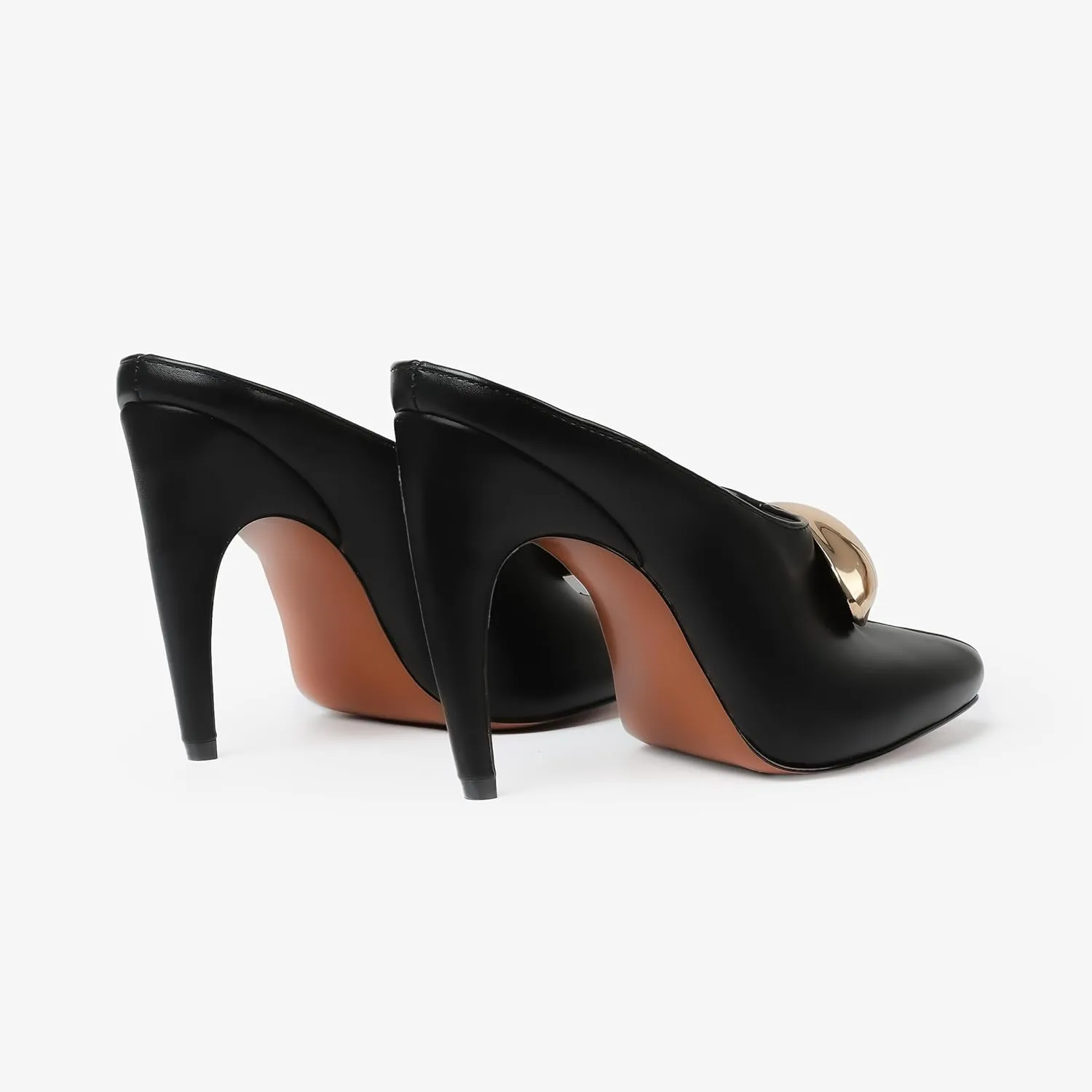 Lyrisiphy Black Heels for Women Heeled Sandals Peep Toe Heels Kitten Heels Mules for Women Comfortable Slip On Slides Sandals Stiletto Heels Outdoor Summer Sandals Ladies Dressy Heels Party Sandals