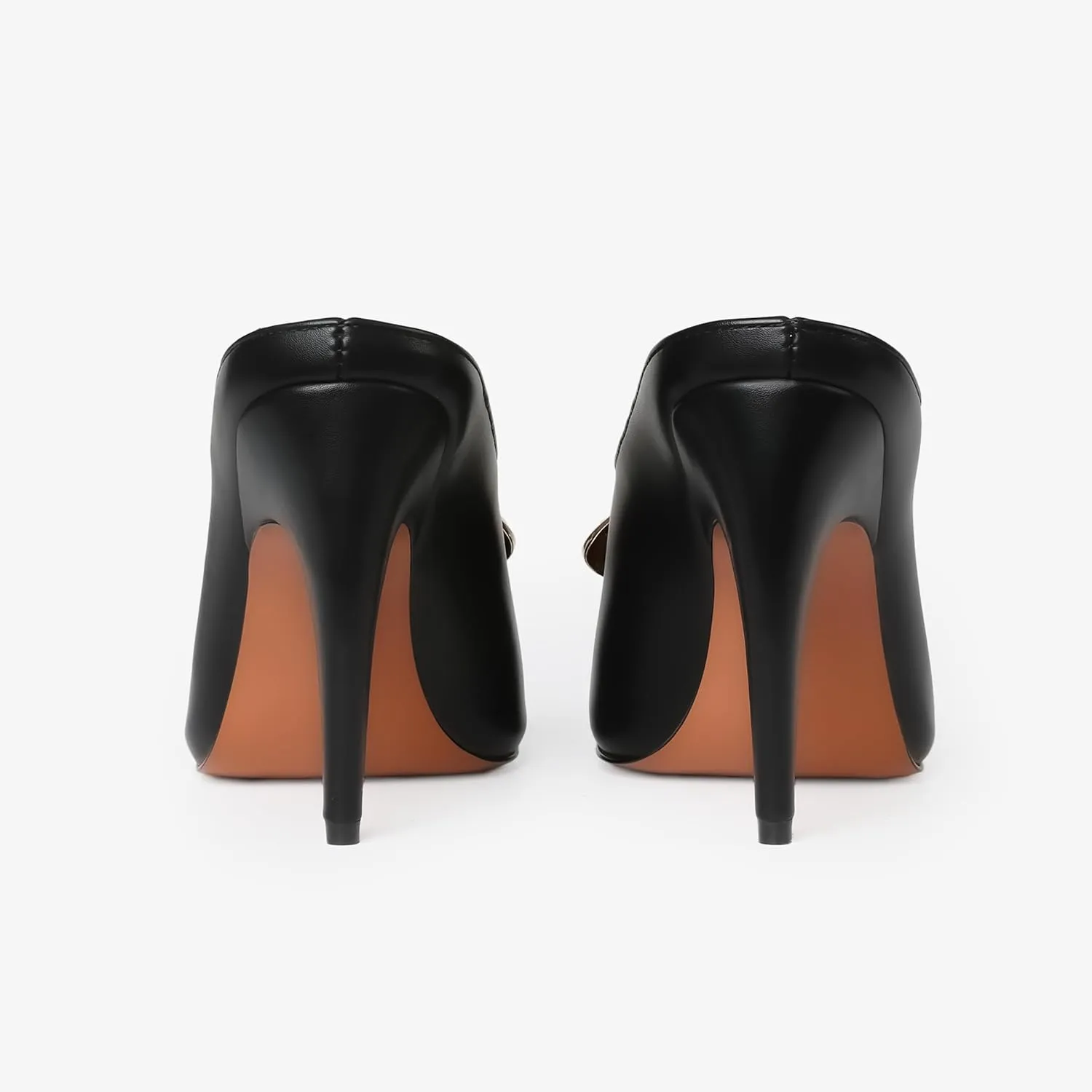 Lyrisiphy Black Heels for Women Heeled Sandals Peep Toe Heels Kitten Heels Mules for Women Comfortable Slip On Slides Sandals Stiletto Heels Outdoor Summer Sandals Ladies Dressy Heels Party Sandals