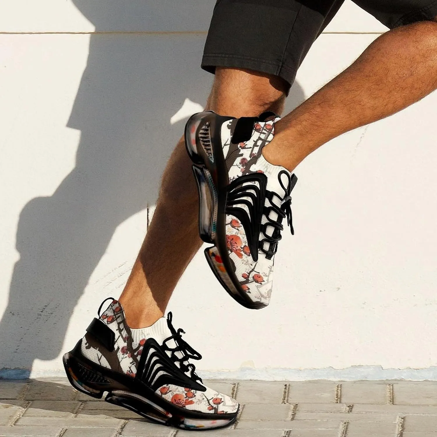 Men's Fashion Breathable 3D Tattoo Printing Trail Running Sneakers, Walking Excursion Shoes, Sports Work Trainers, Footwear Athletic Trekking