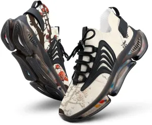 Men's Fashion Breathable 3D Tattoo Printing Trail Running Sneakers, Walking Excursion Shoes, Sports Work Trainers, Footwear Athletic Trekking