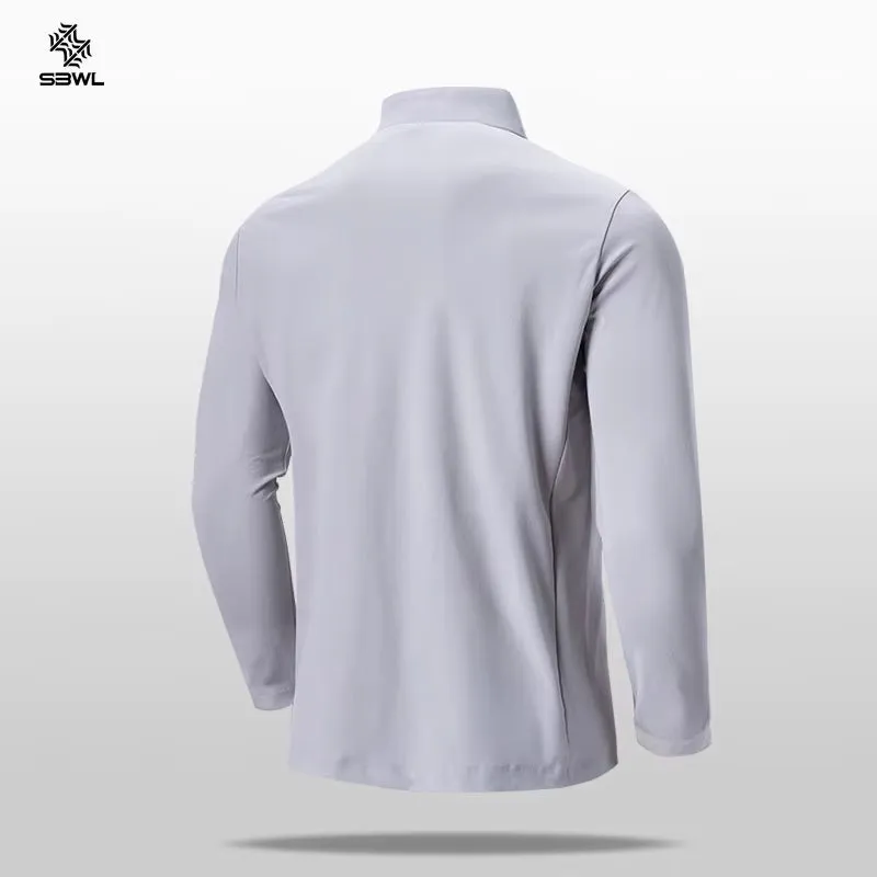 Mens High Quality Outdoor Gym Autumn/WinterSports Clothing Fitness Long Sleeve T-Shirt