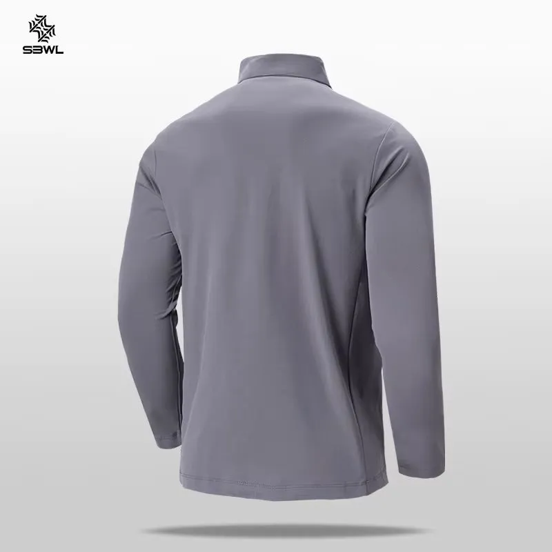 Mens High Quality Outdoor Gym Autumn/WinterSports Clothing Fitness Long Sleeve T-Shirt