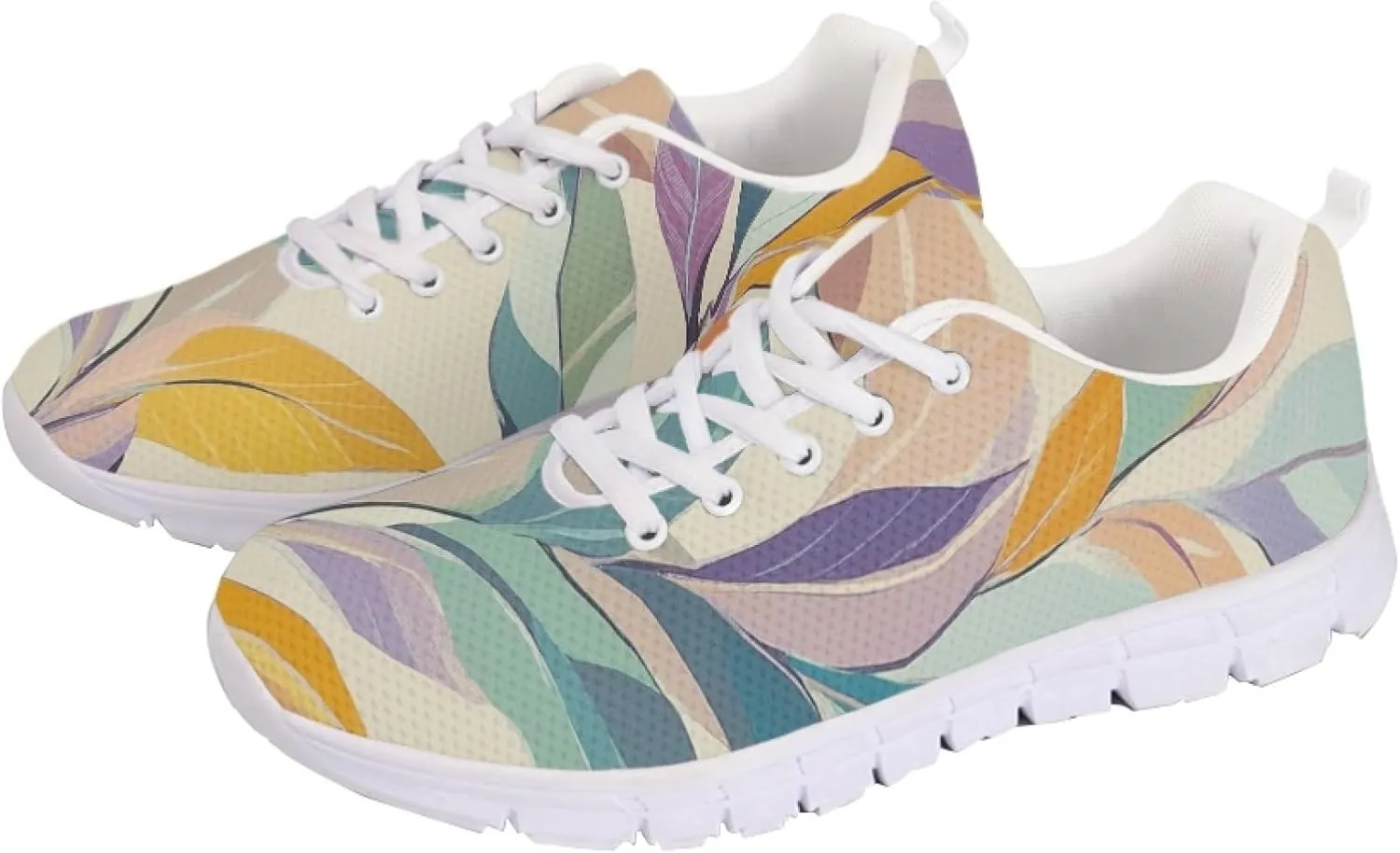Womens Sports Trainer Shoes Girls Running Causal Travel Sneakers Outdoor Walking Low Heel Lace up Breathable Lightweight Shoe